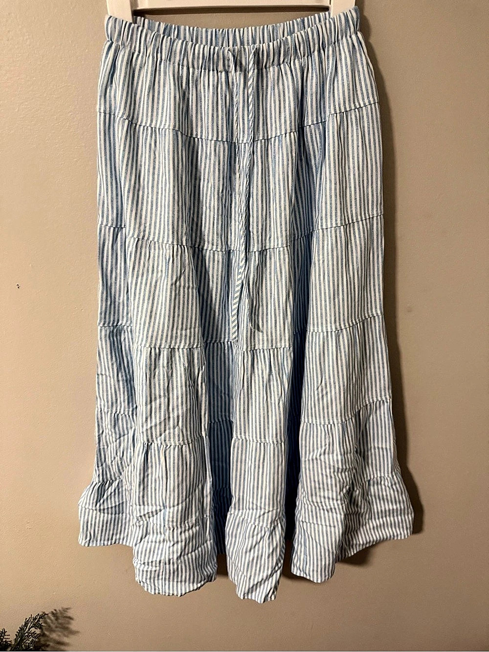 Altard State Skirt Striped Maxi Skirt in Blue & White Size NWT